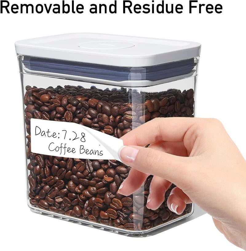 Lrogoe 1000 Pcs Blank Removable Freezer Labels Water Oil Resistant for Food Containers Jars Pantry Organization (Each Measures 1” x 2”) - Image 2